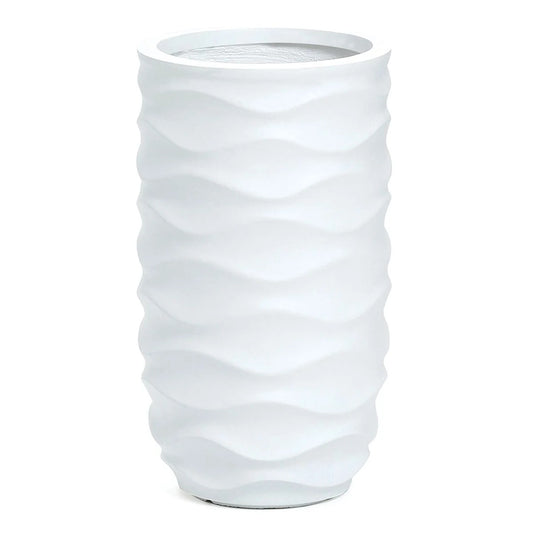 Conjunto 2 Vasos Altos Clara Branco Frisado